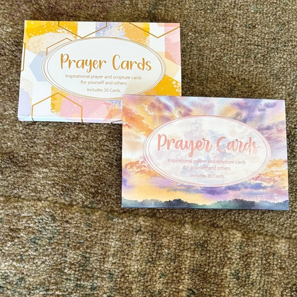NWT 2 Colorful Prayer Cards Sets